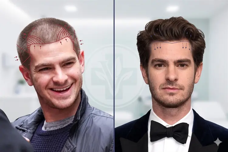 Andrew Garfield Hair Transplant: Before and After