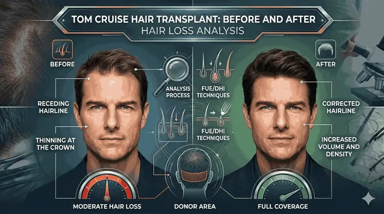 Tom Cruise Hair Transplant: Before and After - Hair Loss Analysis